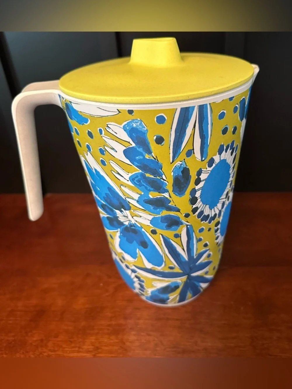 Vera for Anthropologie Periwinkle Bamboo Melamine Pitcher, 2 Plates and Tumbler